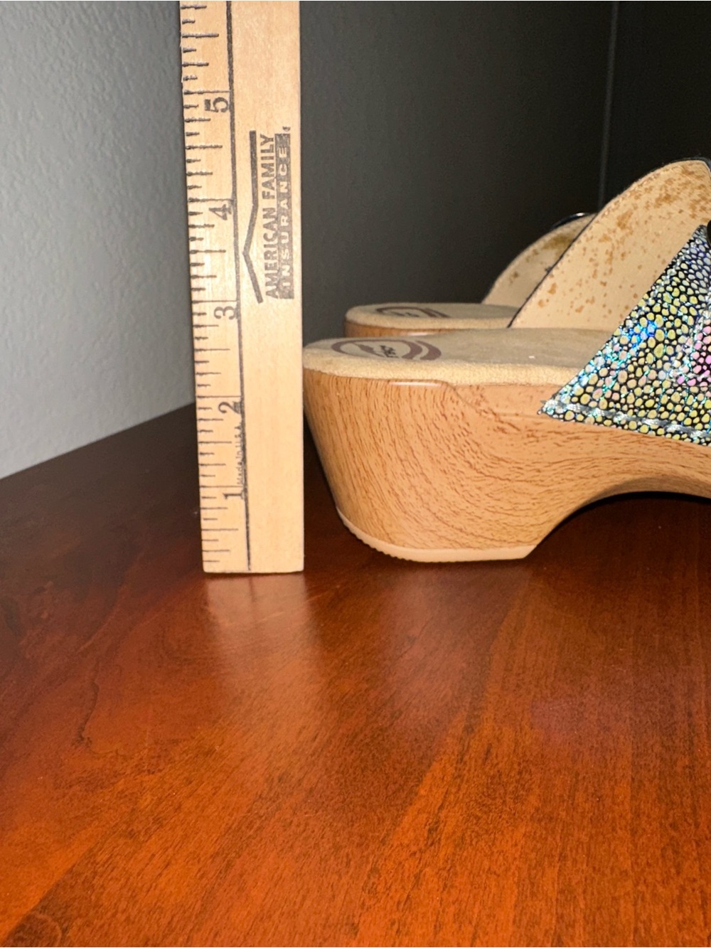 Dansko Sophie Leather Iridescent Slip-on Sandals with suede insole size 39 - Picture 10 of 12